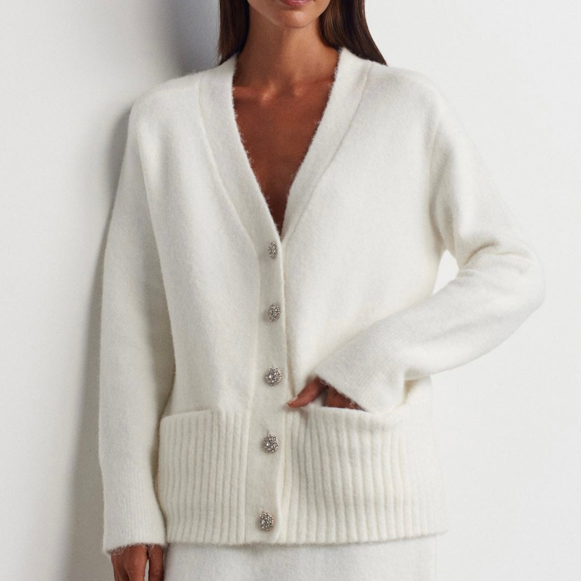 White Long Cardigan