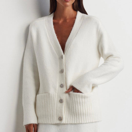 White Long Cardigan