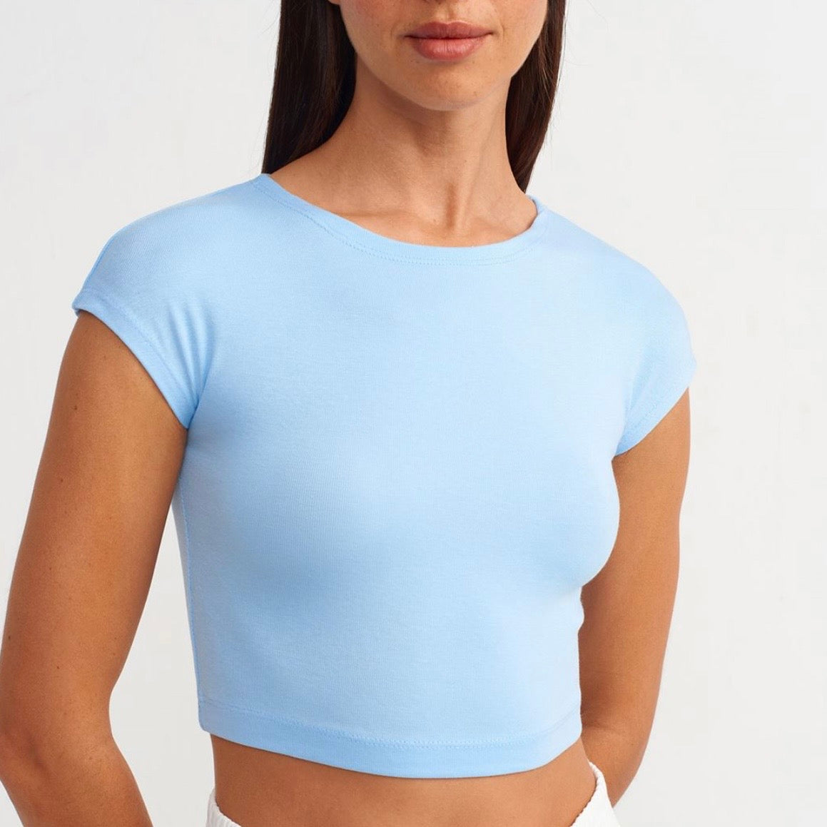 Baby Blue Basic Top