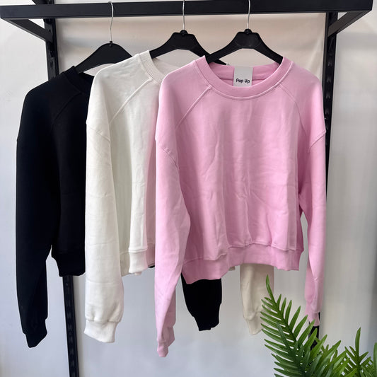 Plain Cropped Sweatshirts