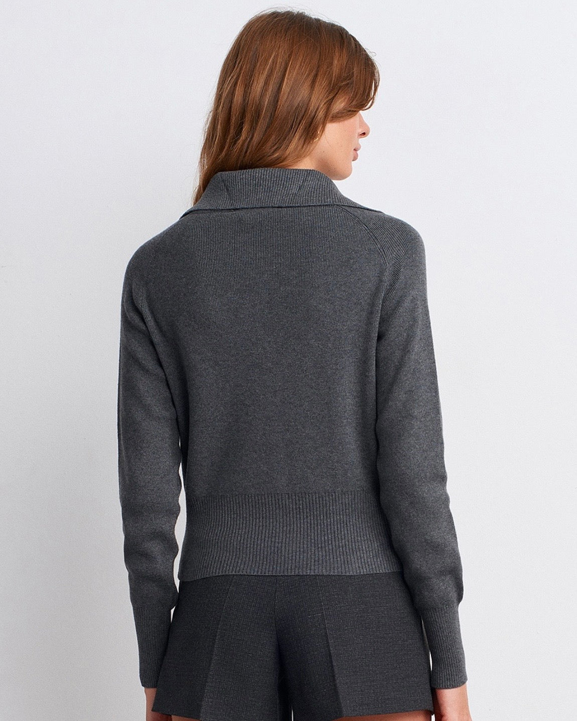 Gray Button Up Sweater