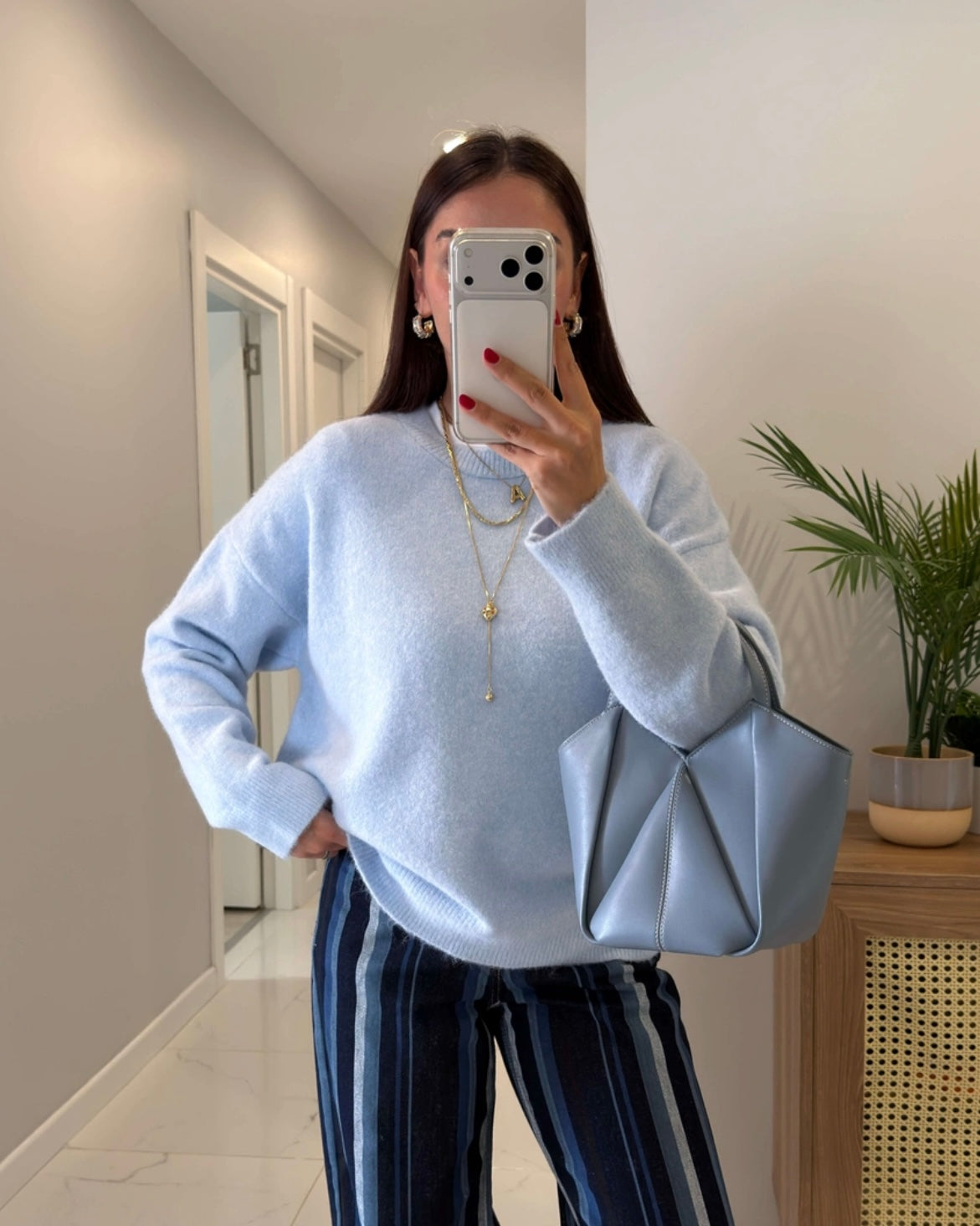 Baby Blue Basic Sweater
