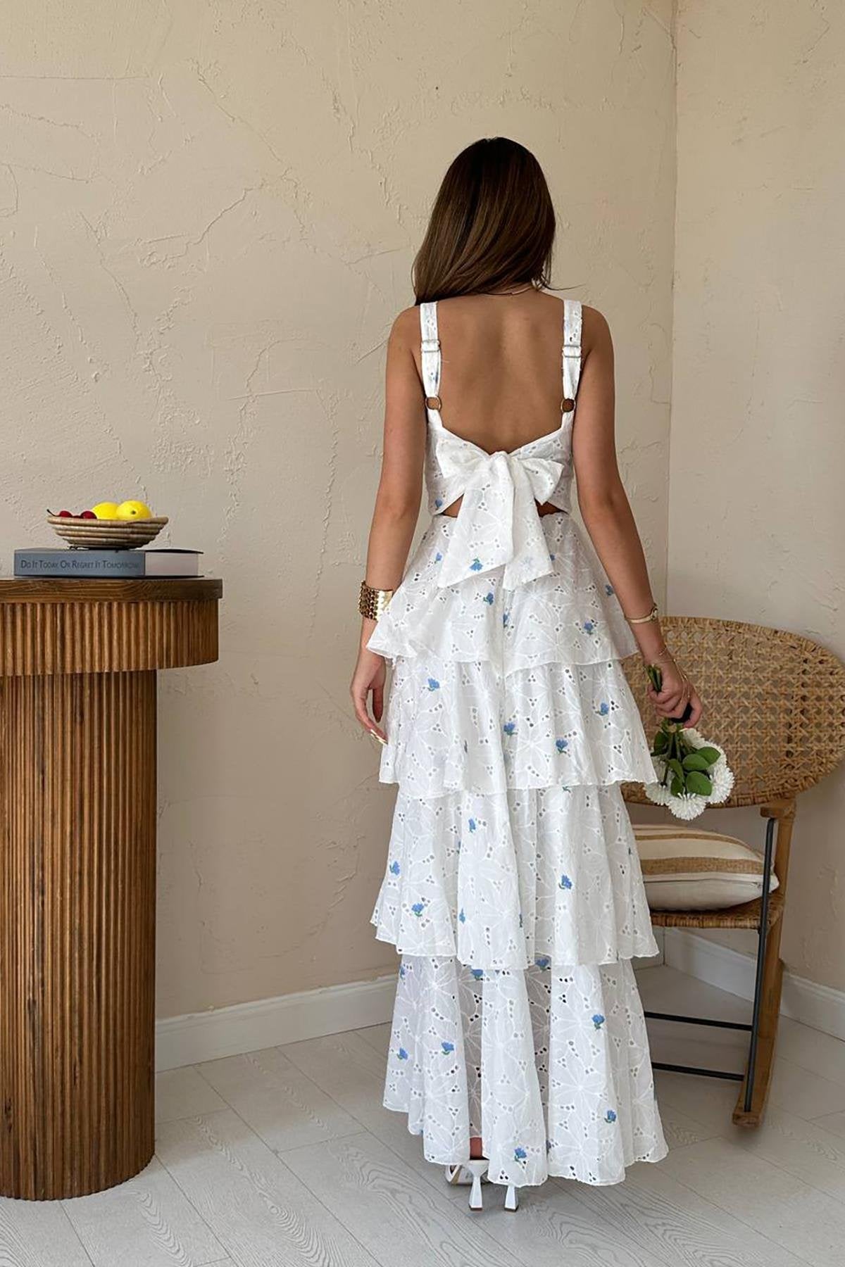 White Floral Dress