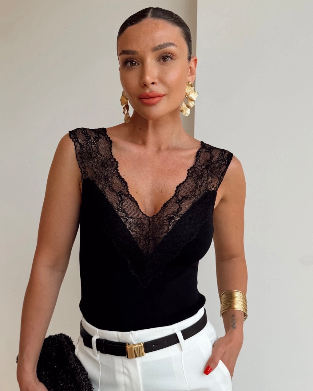 Black Lace Top