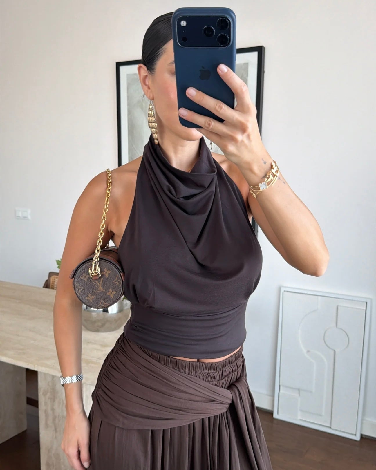 Brown Halter Top