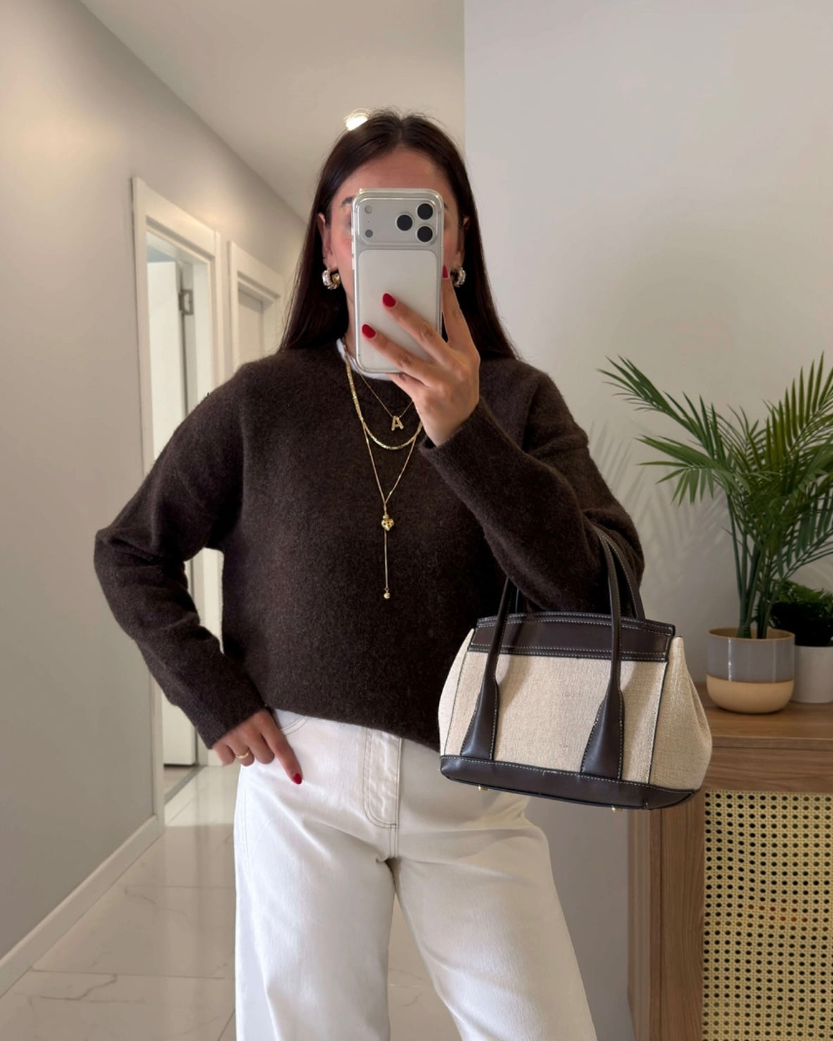 Brown Basic Sweater