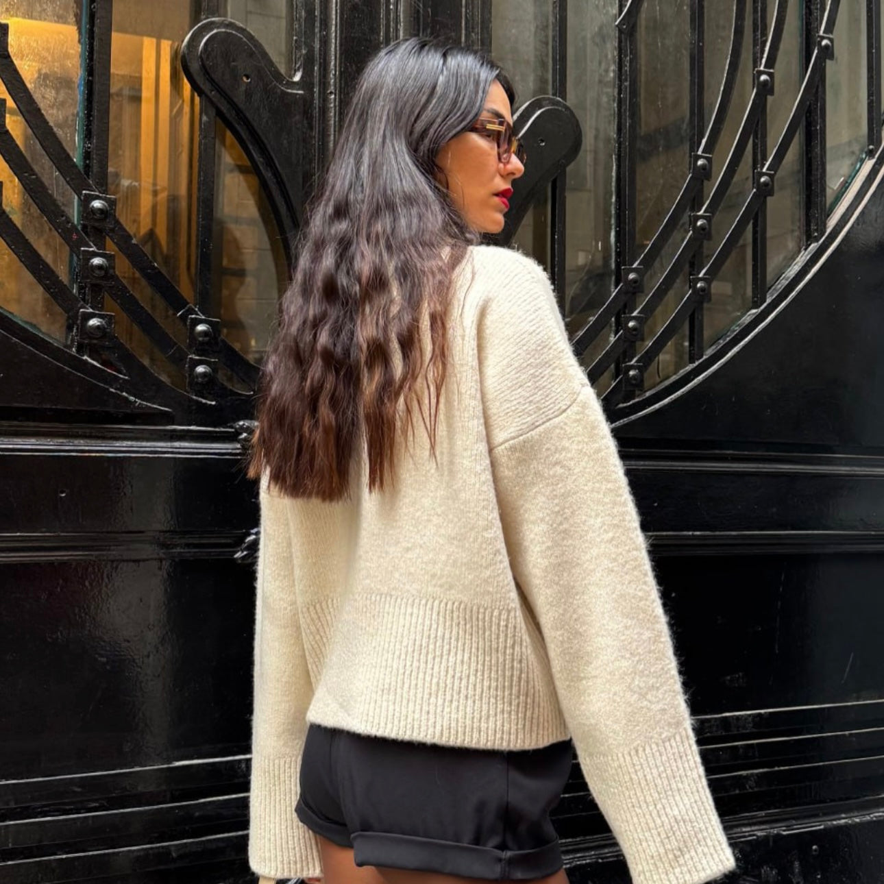 Beige Plain Sweater