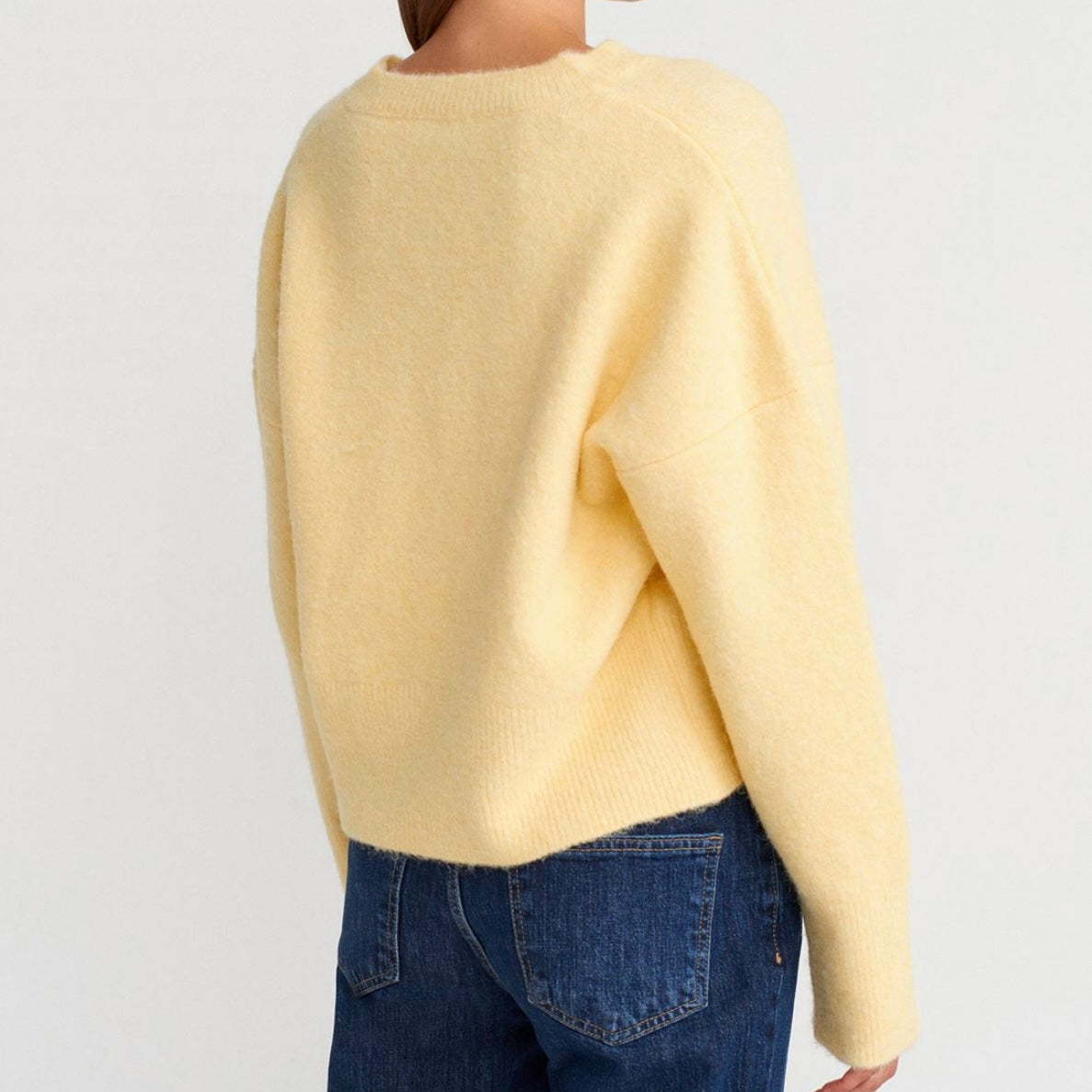 Yellow V Neck Sweater