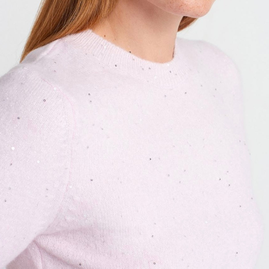 Baby Pink Glitter Sweater