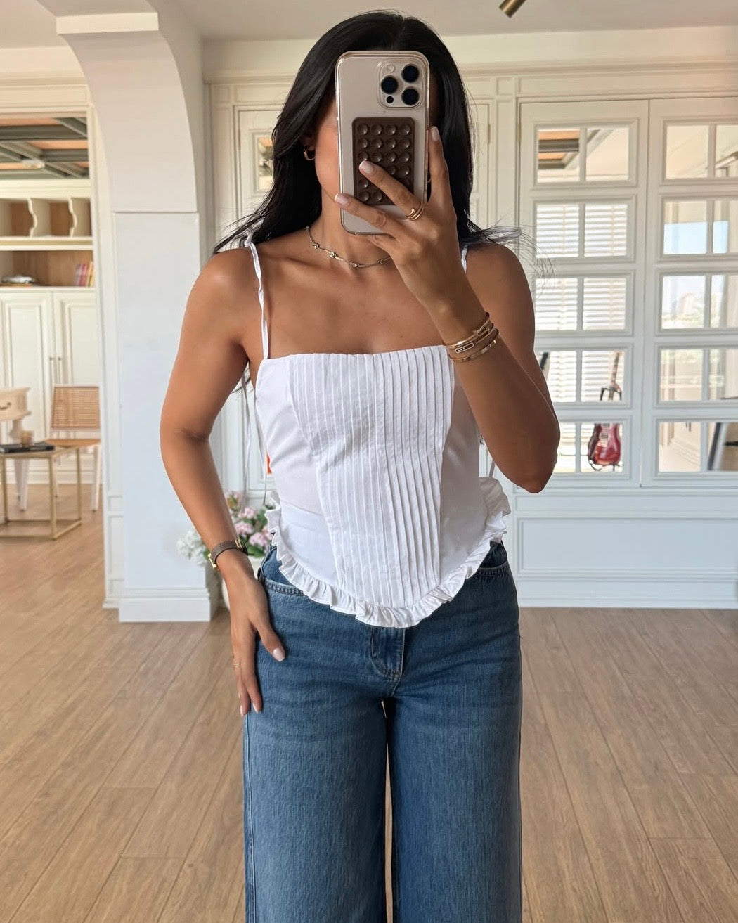 White Pia Top
