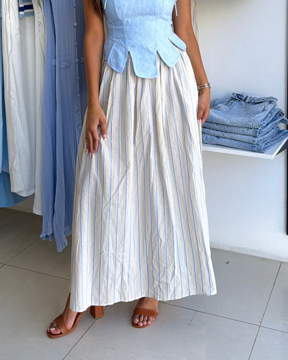 Striped Maxi Skirt
