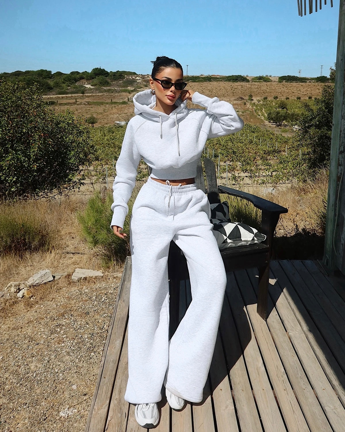 Gray Hooded Set