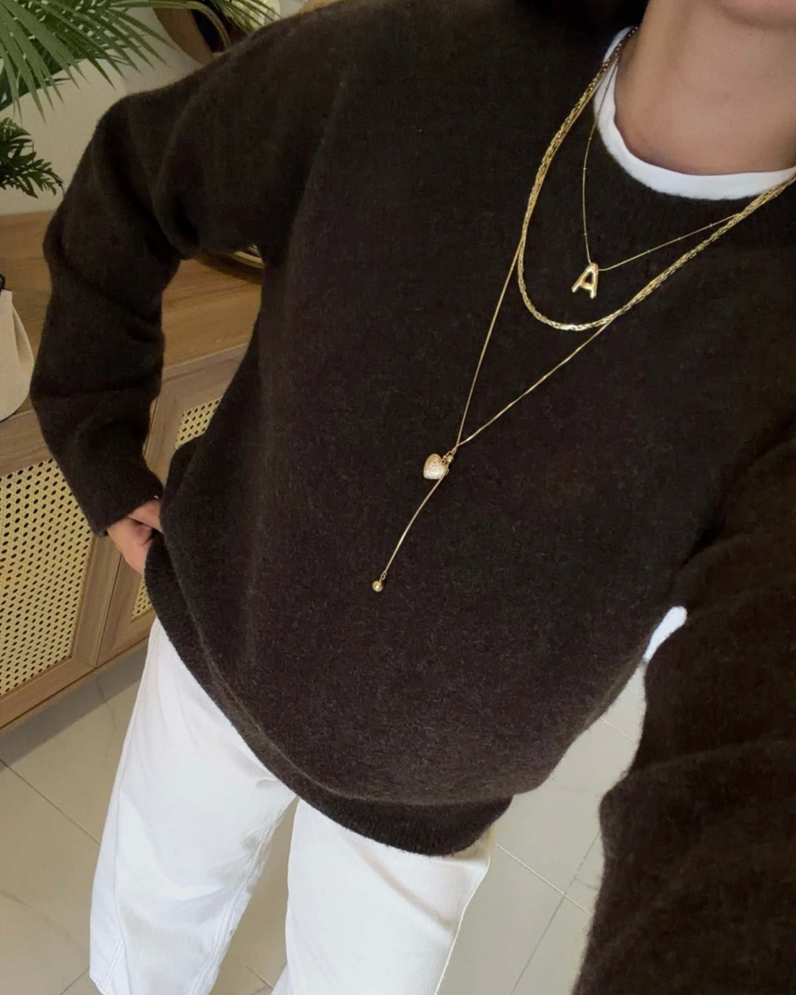 Brown Basic Sweater