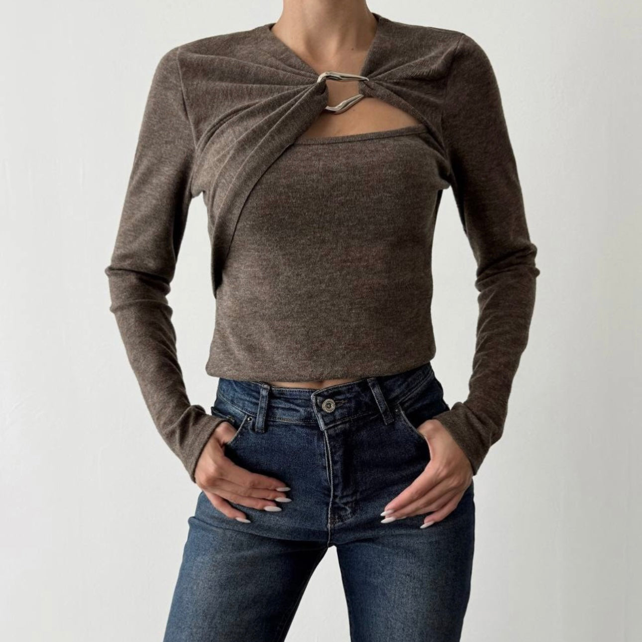 Top With Silver Details