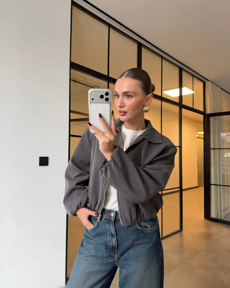 Short Bomber Jacket