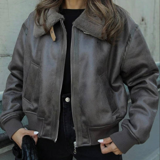 Leather Fur Jacket