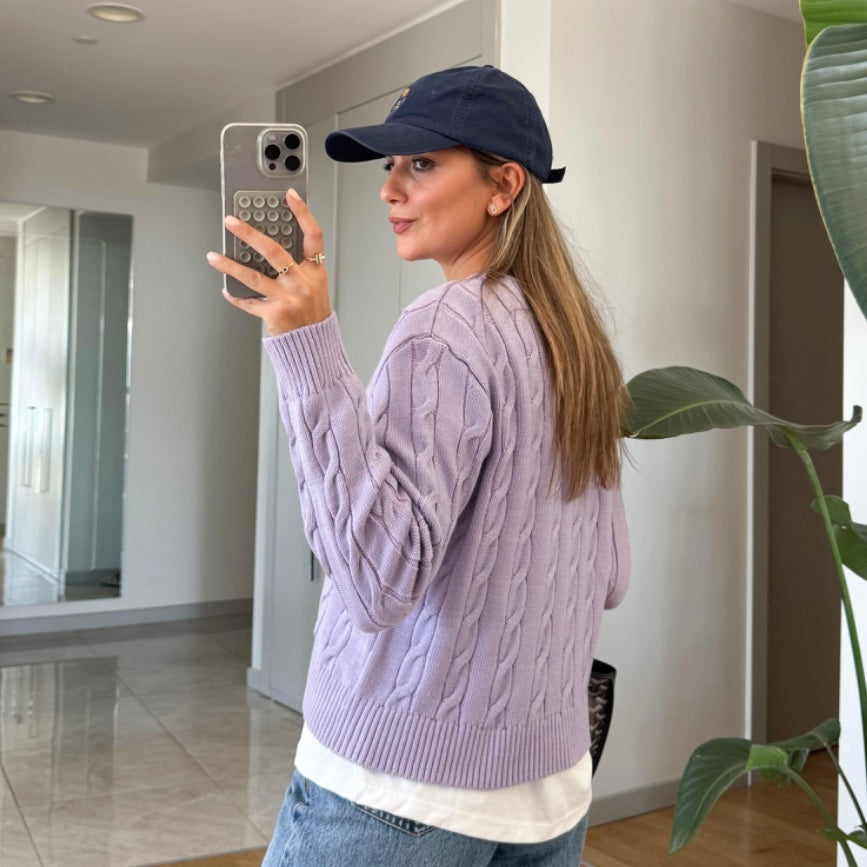 Purple Knit Sweater