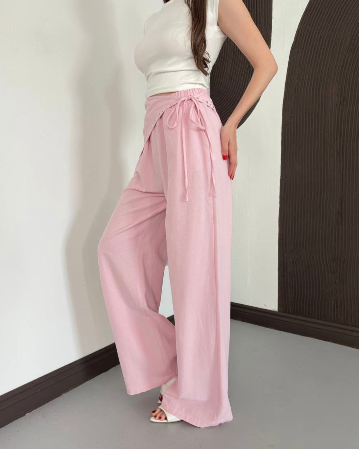 Baby Pink Bandana Pants