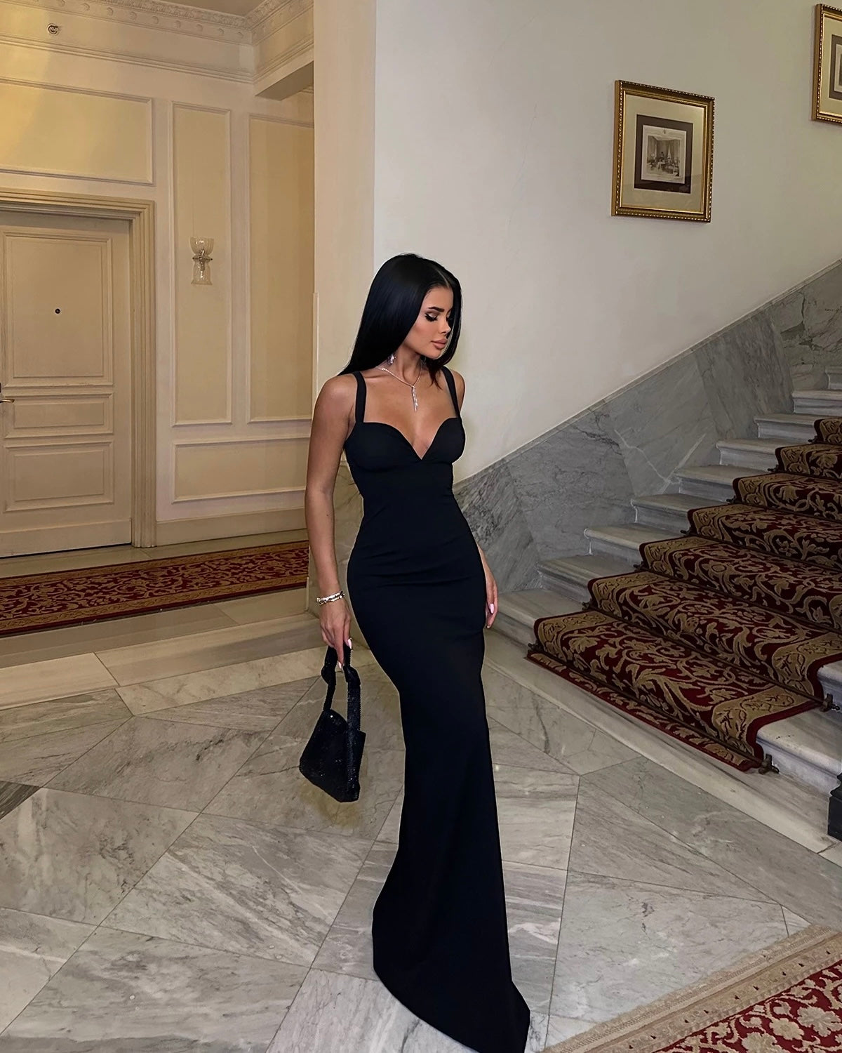 Black Maxi Dress With Cutout Detail