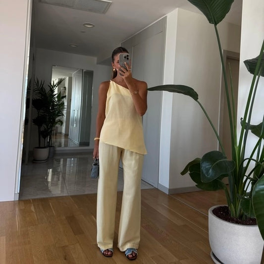 Asymmetrical Butter Yellow Set