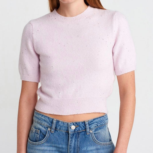 Baby Pink Glitter Sweater