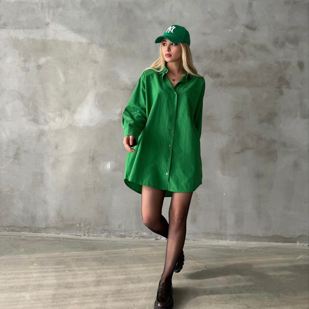 Green Oversized Shirt