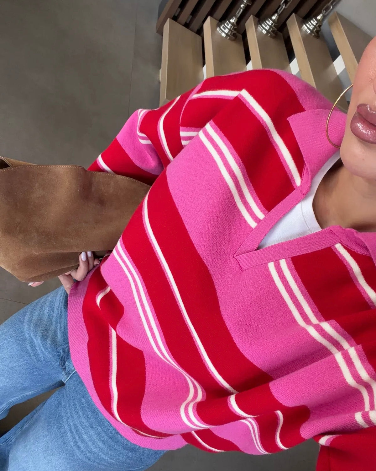 Red Striped Sweater
