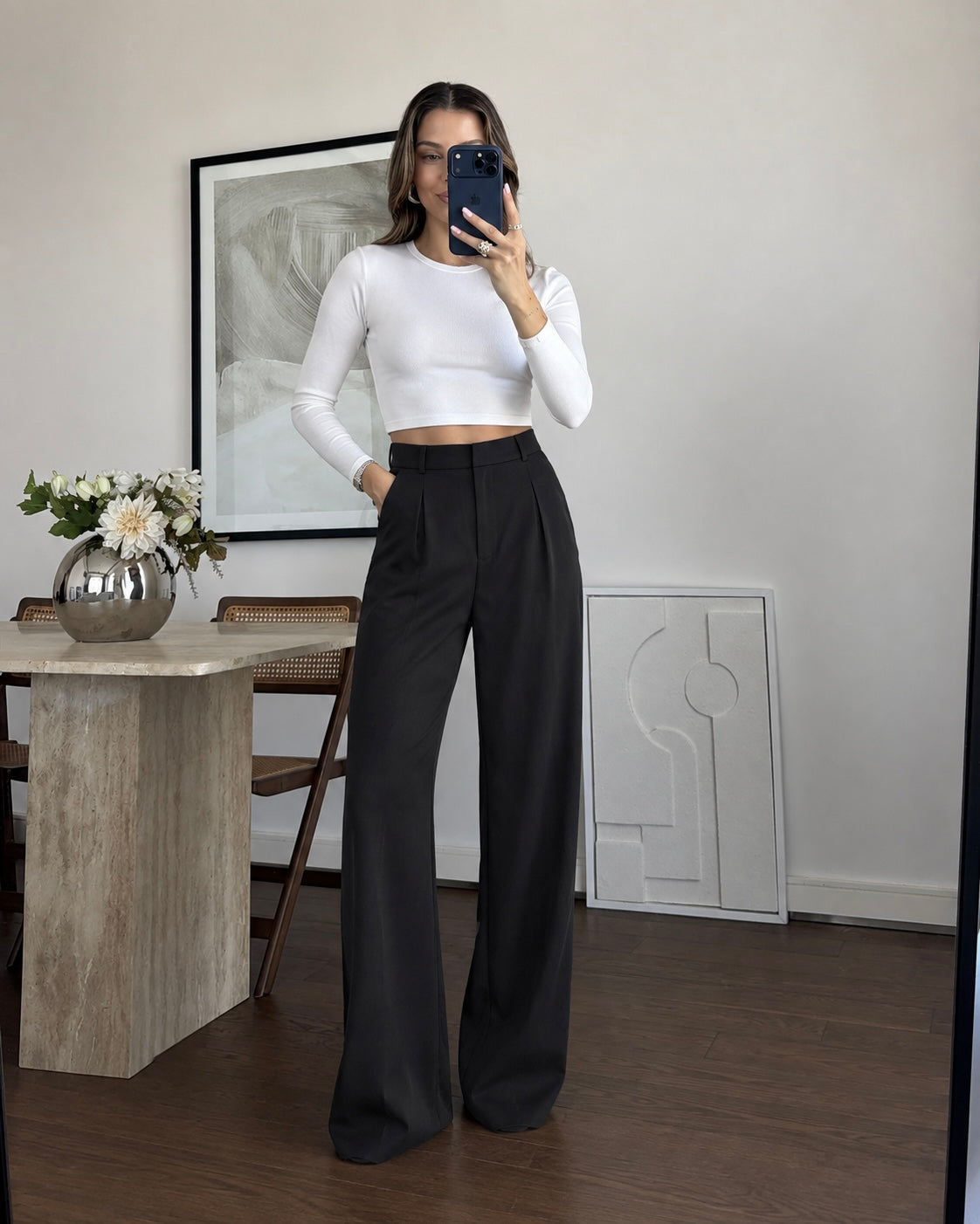 Black Straight Leg Pants