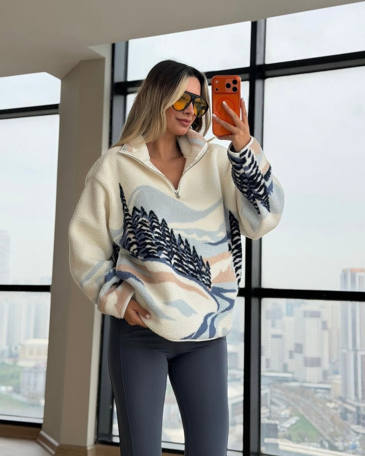 White Teddy Snow Sweater