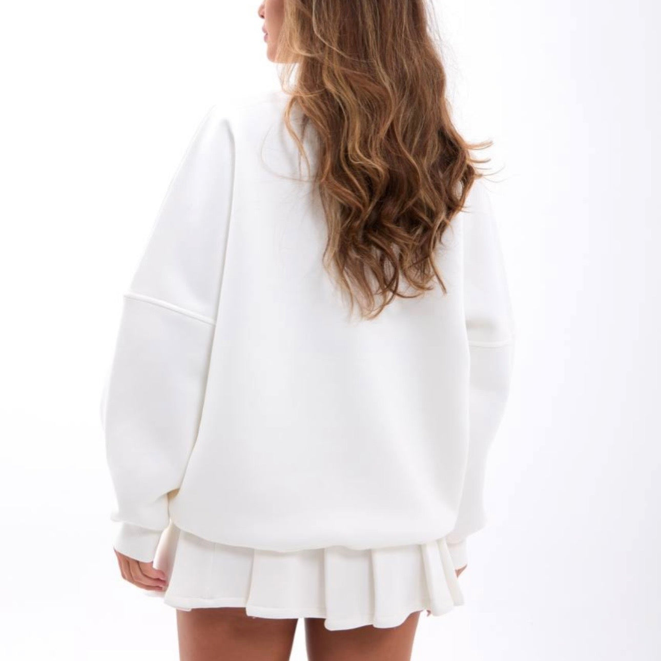 White Sweatshirt Set