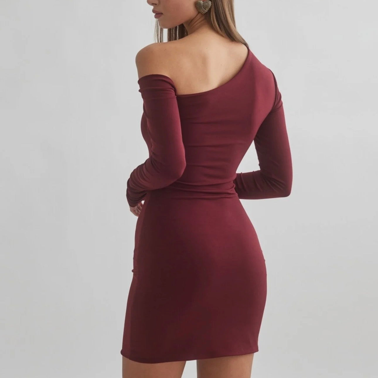 Basic Burgundy Dress