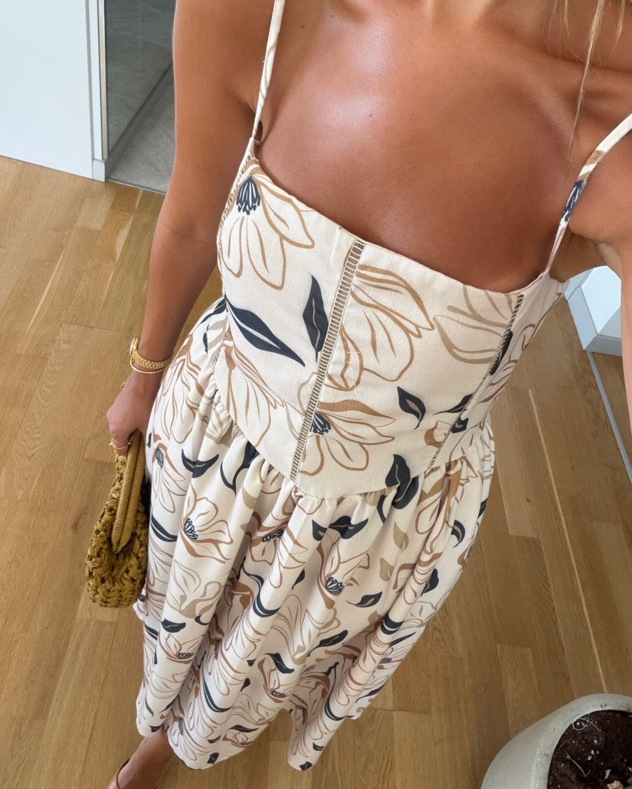 Floral Beige Dress