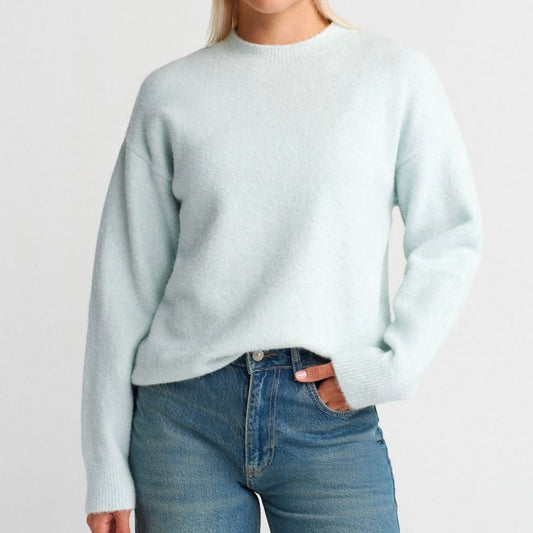 Light Blue Round Neck Sweater