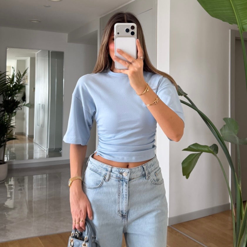Blue Fitted T-Shirt