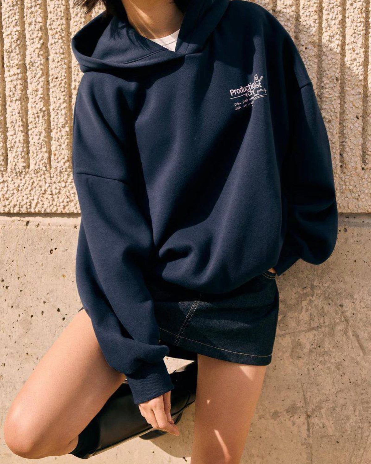 Navy Production Hoodie