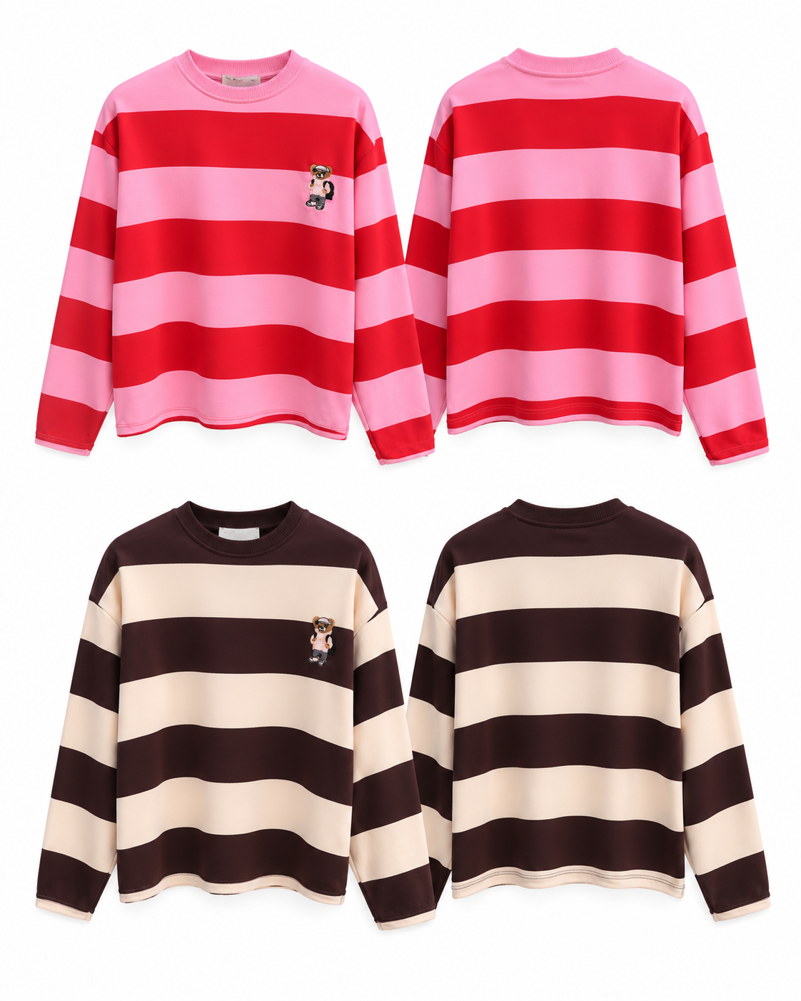 Teddy Bear Striped Tops