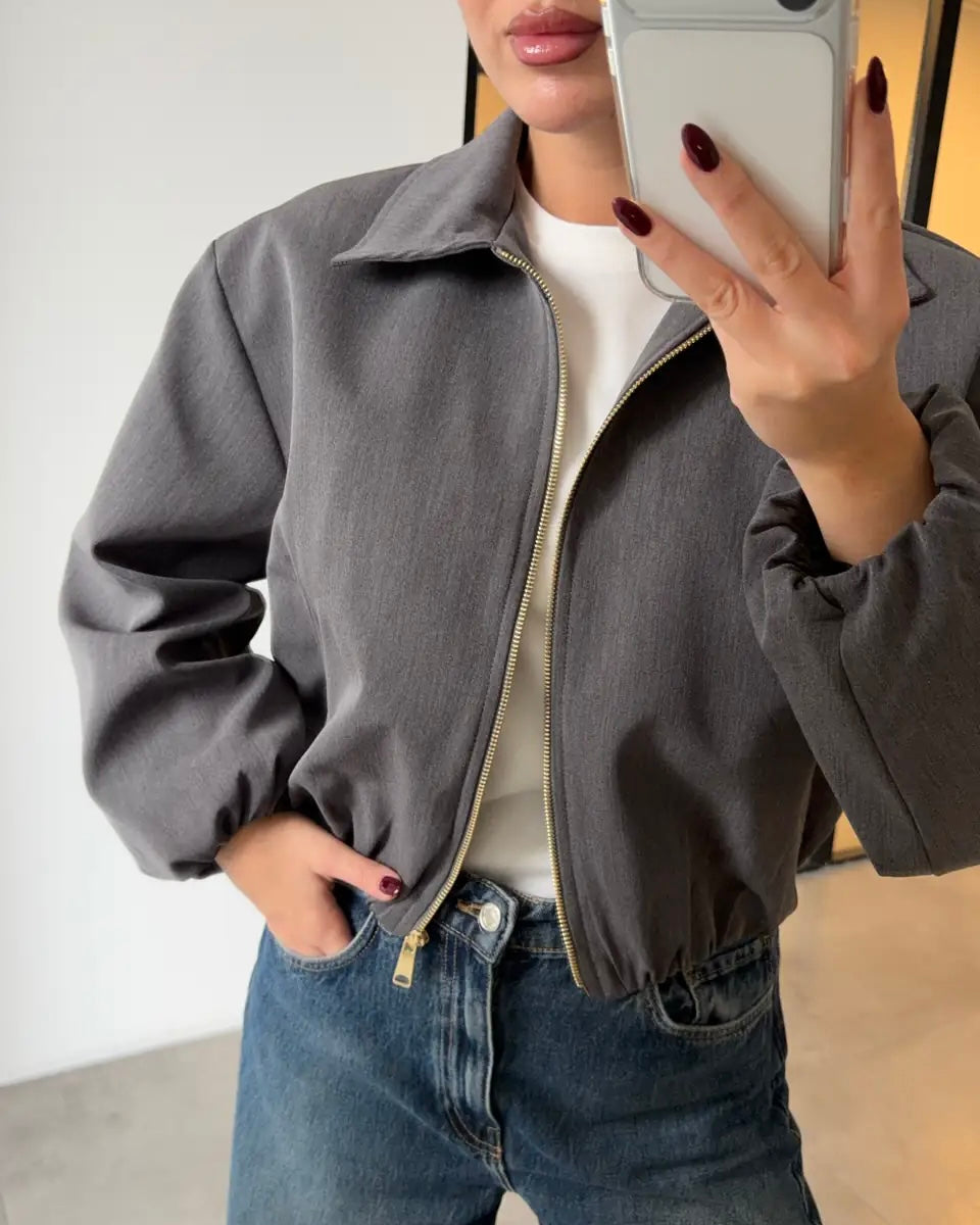 Short Bomber Jacket