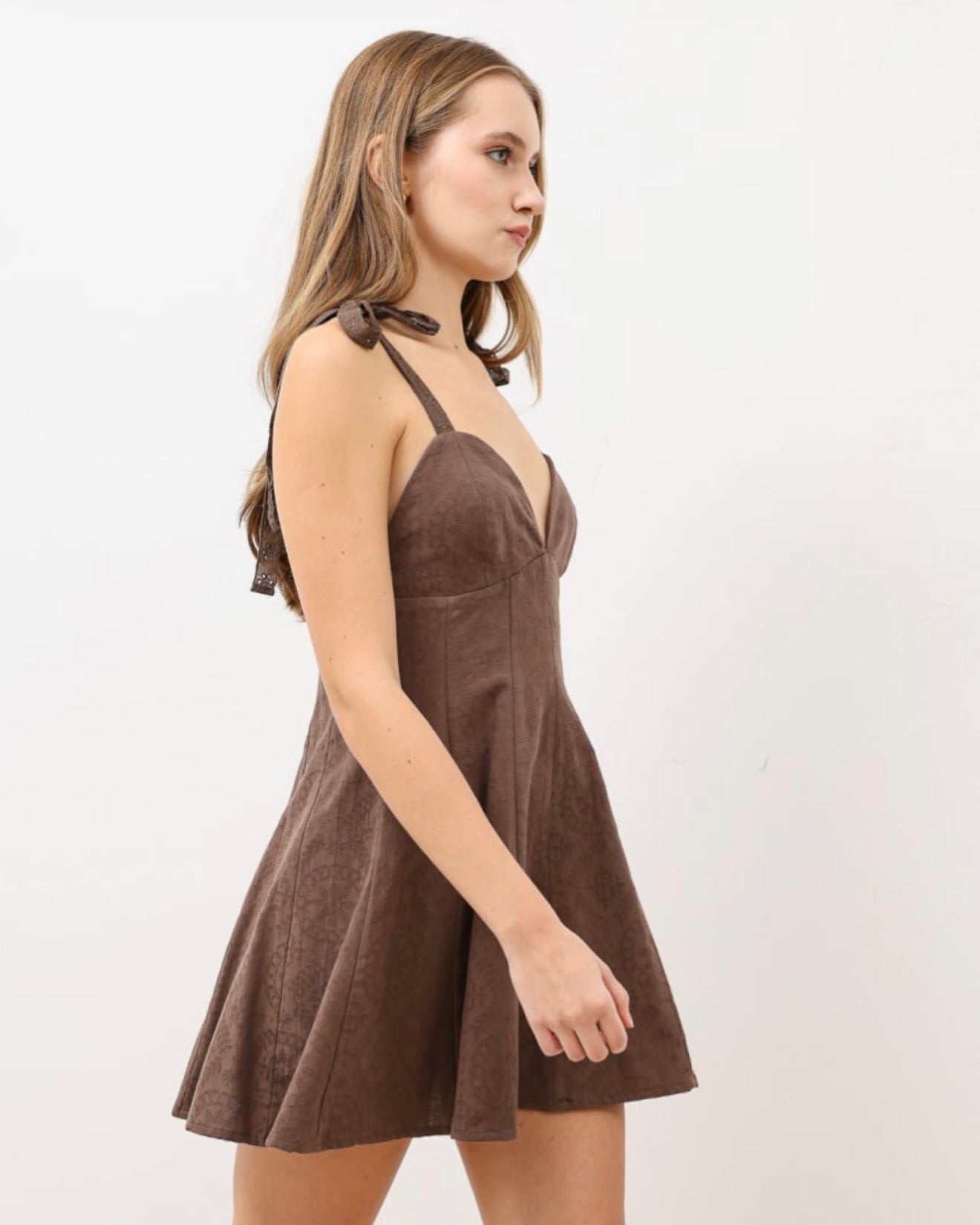 Mocha Linen Dress