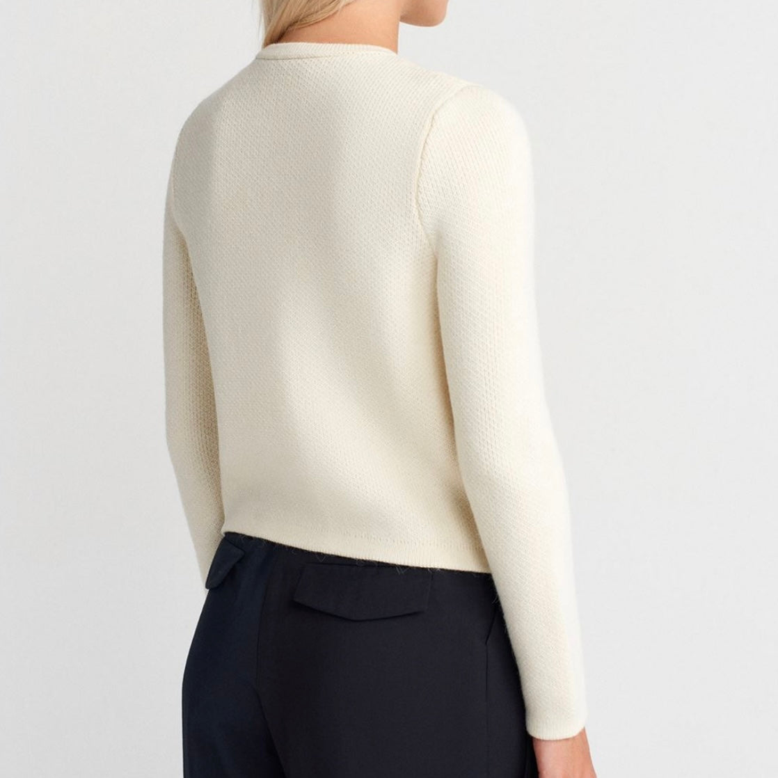 Beige Bows Sweater