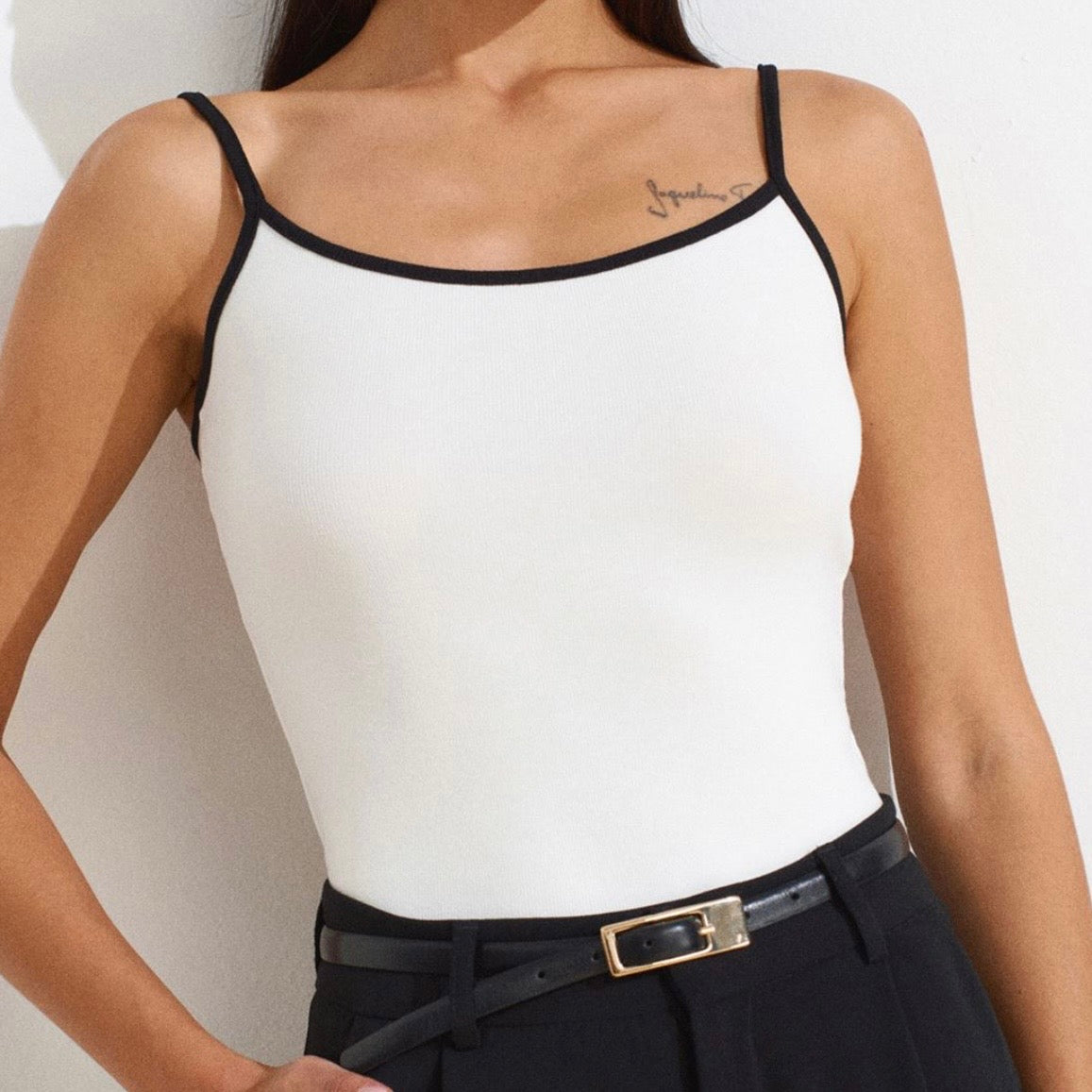 White Top With Black Line