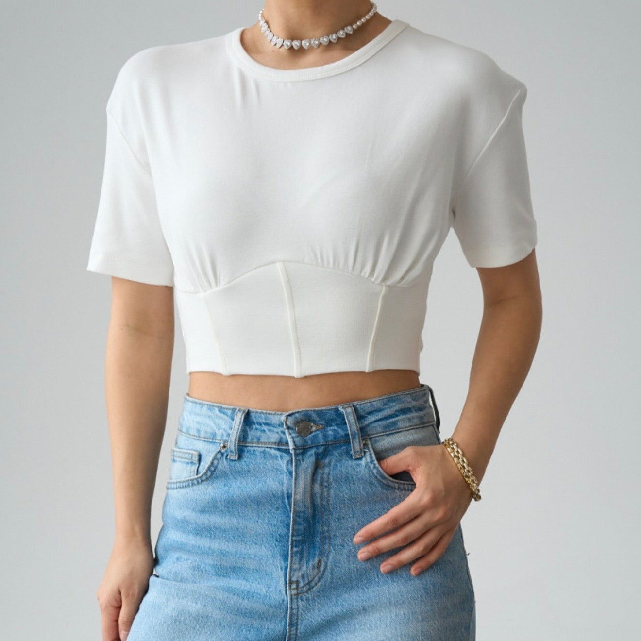 Corset White T-Shirt
