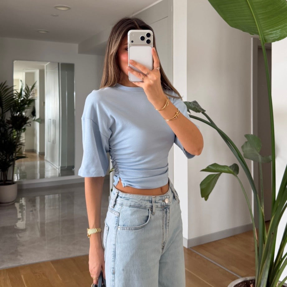 Blue Fitted T-Shirt