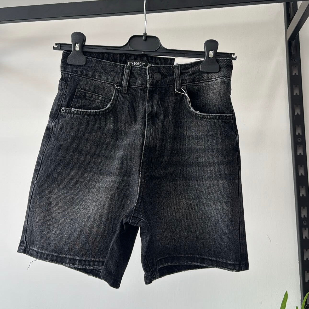 Black Denim Shorts