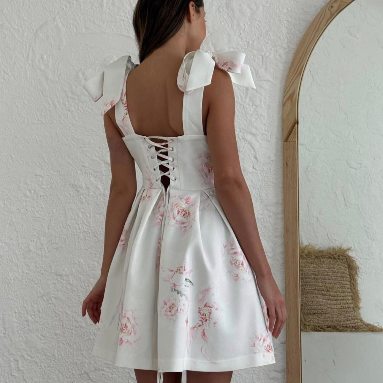 Pink And White Dress