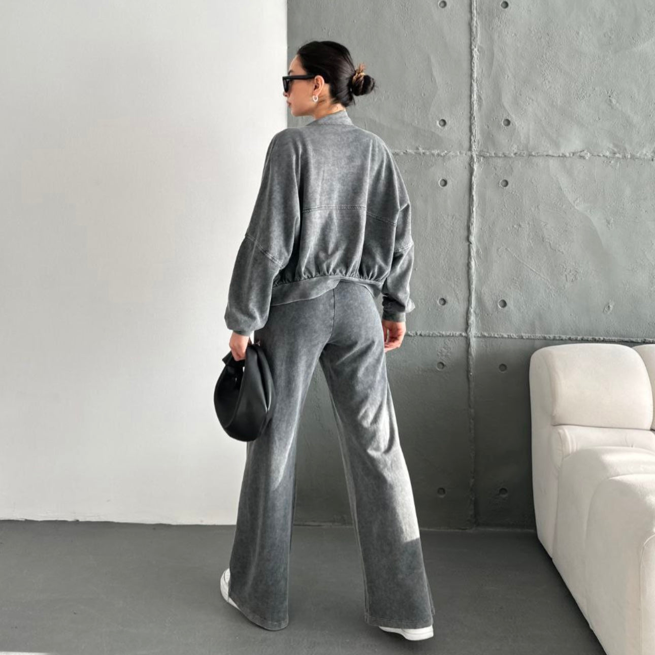 Dark Gray Washed Set