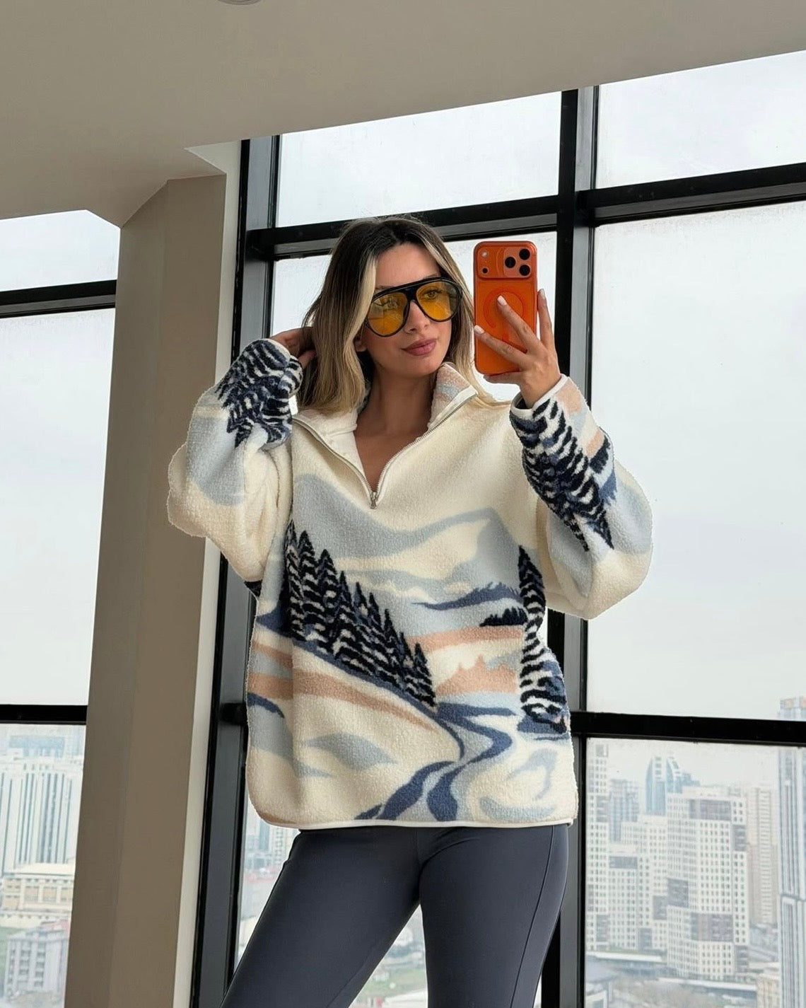 White Teddy Snow Sweater