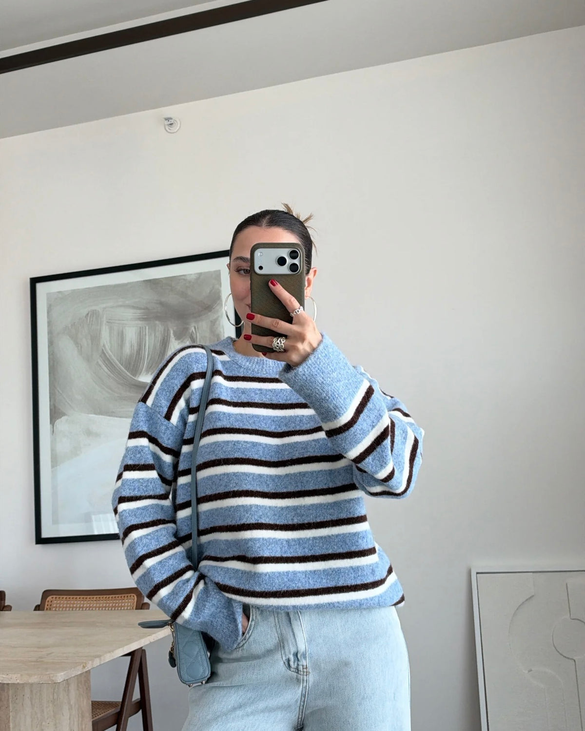 Blue Striped Sweater