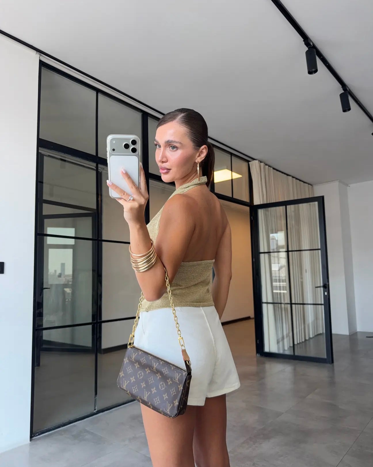 Gold Halter Top