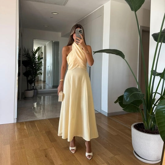 Yellow Halter Dress