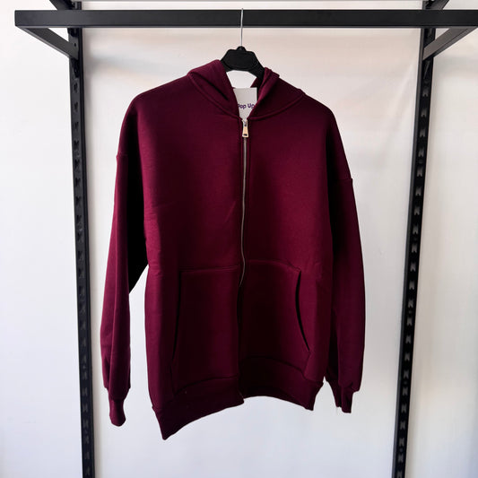 Burgundy Hoodie Jacket